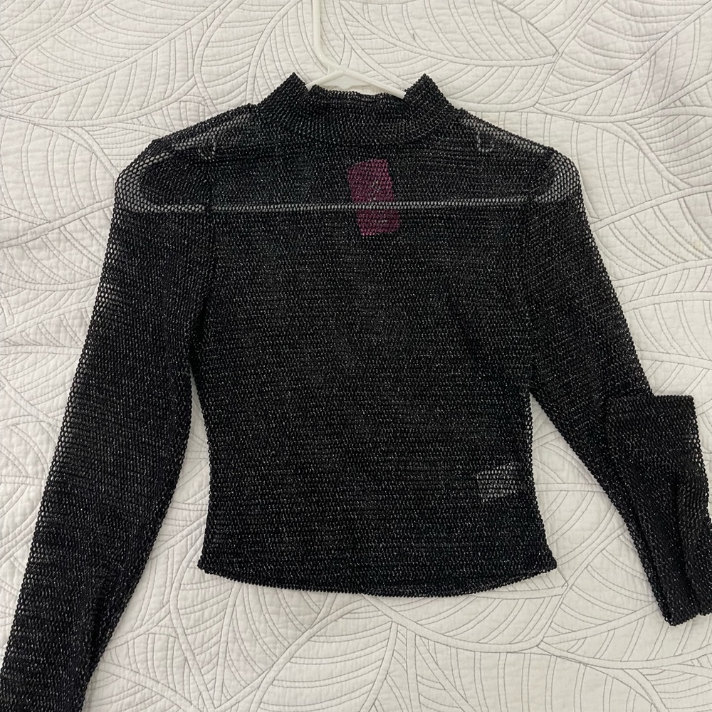 Transparent blouse black small